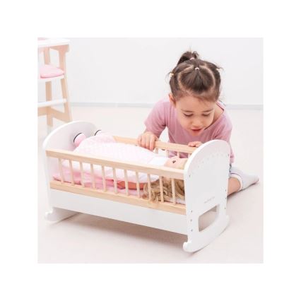 New Classic Toys - Puidust nukuvoodi roosa