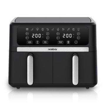 Niceboy AirFryer DUO - kahekambriline kuumaõhufritüür 9 l 2400W/230V