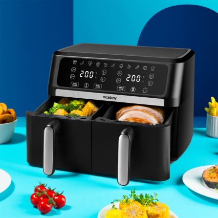 Niceboy AirFryer DUO - kahekambriline kuumaõhufritüür 9 l 2400W/230V