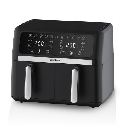 Niceboy AirFryer DUO - kahekambriline kuumaõhufritüür 9 l 2400W/230V