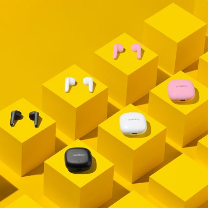 Niceboy Beans 4 POP - Roosad juhtmevabad kõrvaklapid 200 mAh + 2x 30 mAh IPX4