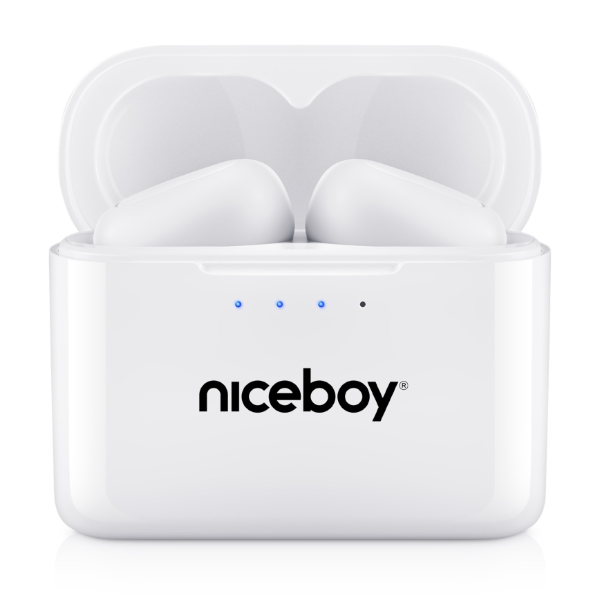 Niceboy HIVE Podsie 4 - Juhtmevabad kõrvaklapid IP54 valge