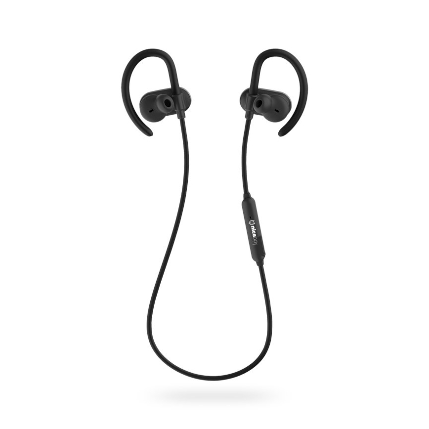 Niceboy HIVE sport 2 - spordikõrvaklapid mikrofoniga, IPX5, mustad