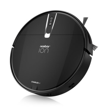 Niceboy ION Charles i4 - Nutikas robottolmuimeja 2in1 4400 mAh Wi-Fi must + kaugjuhtimispult