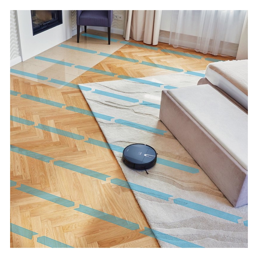 Niceboy ION Charles i4 - Nutikas robottolmuimeja 2in1 4400 mAh Wi-Fi must + kaugjuhtimispult