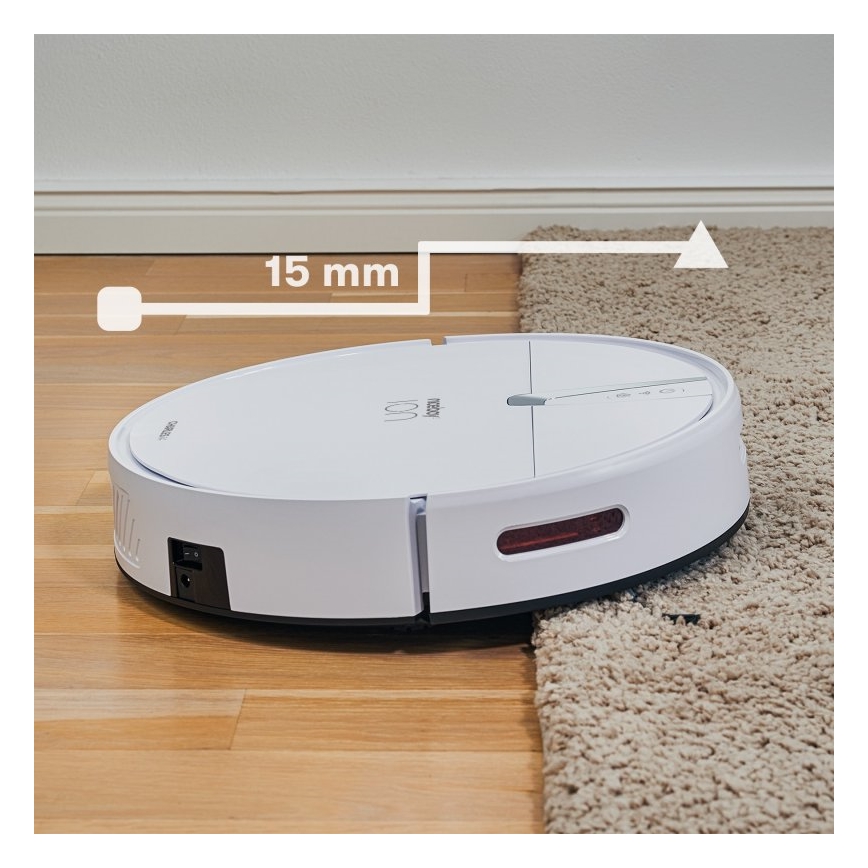 Niceboy ION Charles i4 - Nutikas robottolmuimeja 2in1 4400 mAh Wi-Fi valge + kaugjuhtimispult