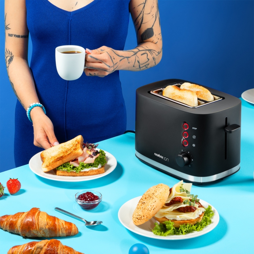 Niceboy ION Cruncher C3 - Röster, 2 auguga ja röster 870W/230V must