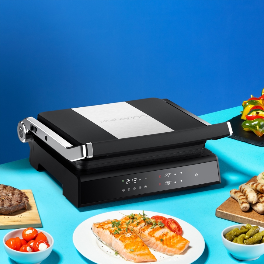 Niceboy ION Grillmaster - Kontaktgrill 2000W/230V must/matt kroom