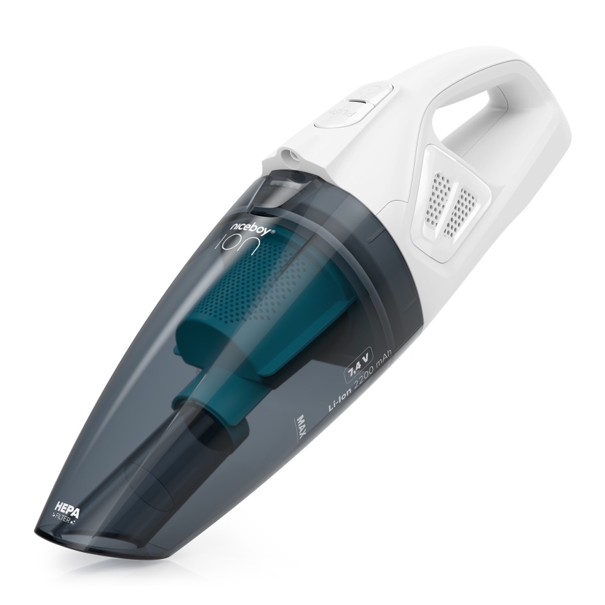Niceboy ION Hurricane R1 - Taaslaetav käsitolmuimeja 50W/2200 mAh valge/sinine