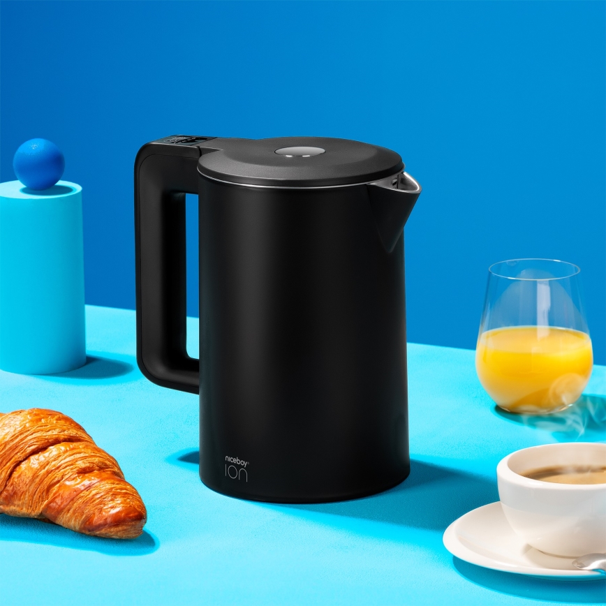 Niceboy ION SmartKettle - Nutikas veekeetja termoregulatsiooniga 1,7 l 2200W/230V Wi-Fi must