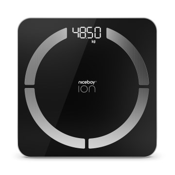 Niceboy ION SmartScale - Nutikas digitaalne vannitoakaal 3xAAA must