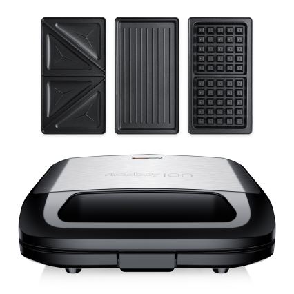Niceboy ION Snacker S3 - Võileivagrill 3-ühes 750W/230V roostevaba/must