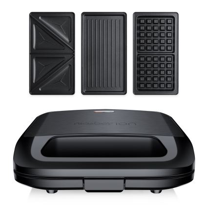 Niceboy ION Snacker S3 - Võileivagrill 3-ühes 750W/230V roostevaba/must