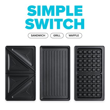 Niceboy ION Snacker S3 - Võileivagrill 3-ühes 750W/230V roostevaba/must