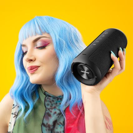 Niceboy Orion - LED Juhtmevaba kõlar mikrofoniga 24W/2200 mAh IPX7 must