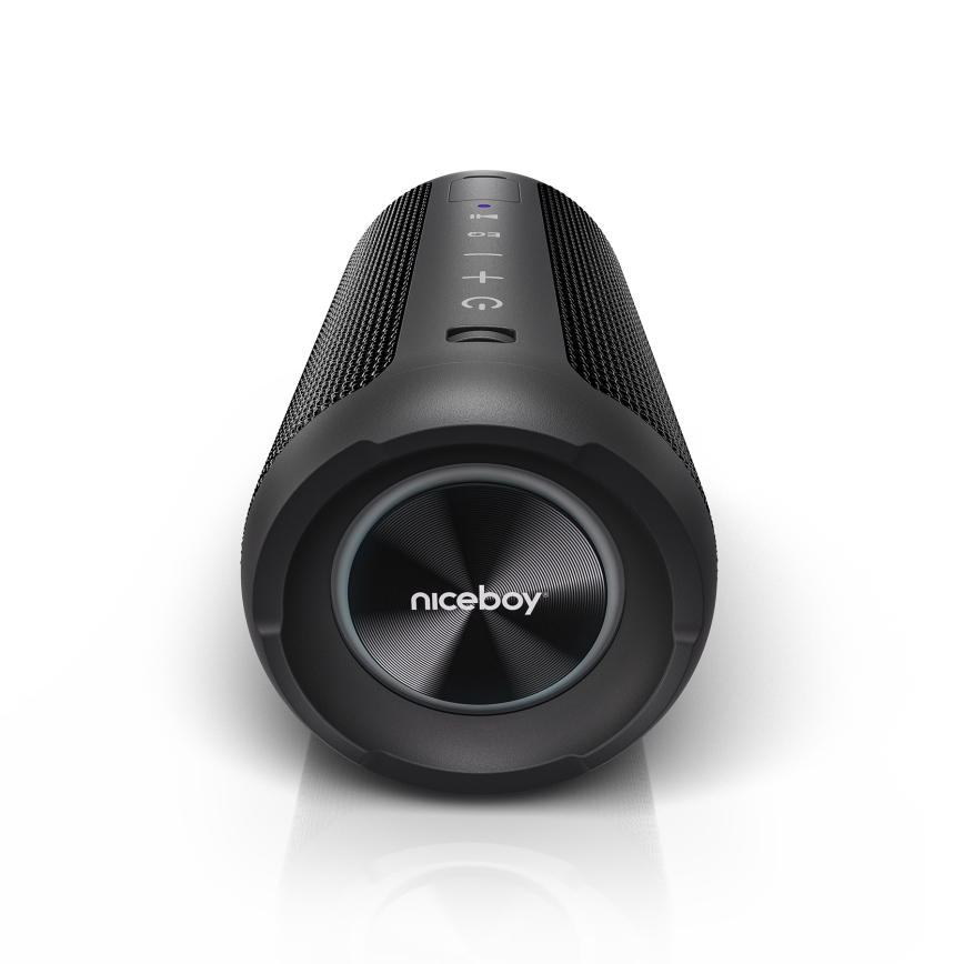 Niceboy Orion - LED Juhtmevaba kõlar mikrofoniga 24W/2200 mAh IPX7 must