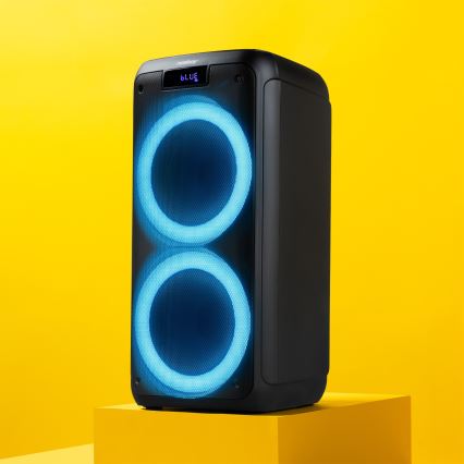 Niceboy PARTY Boss 2 - LED Juhtmevaba kõlar mikrofoniga ja akupank funktsioon 200W/4500 mAh + kaugjuhtimispult