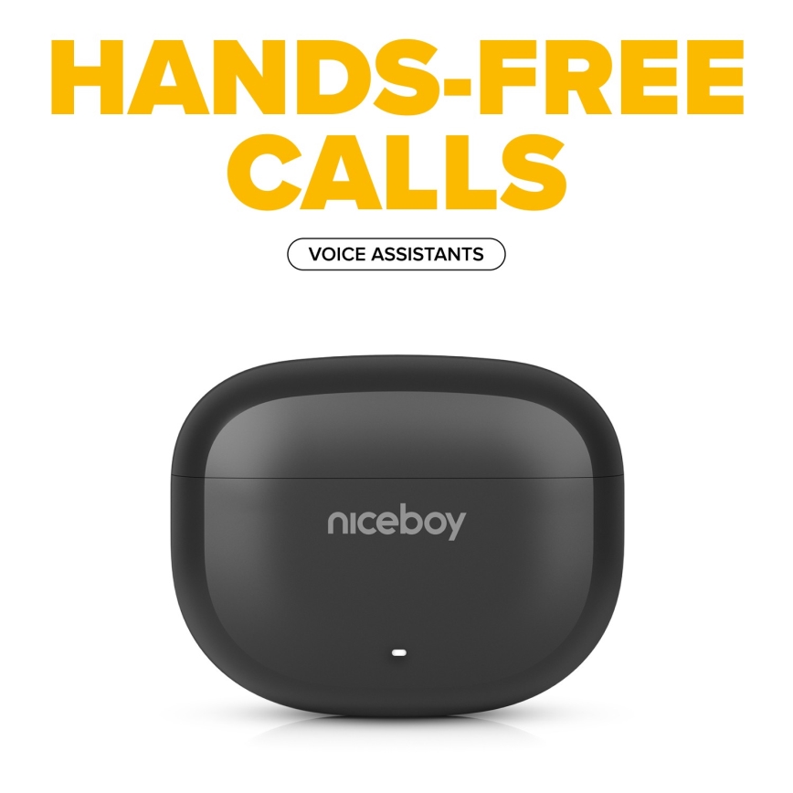 Niceboy Pins 4 - Juhtmevabad kõrvaklapid ja ANC 400 mAh + 2x 50 mAh IPX4 must
