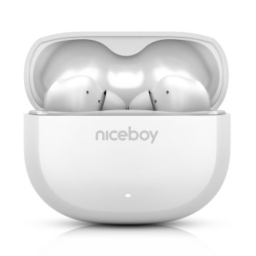 Niceboy Pins 4 - Juhtmevabad kõrvaklapid ja ANC 400 mAh + 2x 50 mAh IPX4 valge