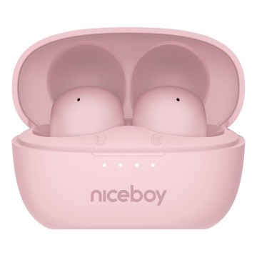 Niceboy Podsie 4 POP - roosad juhtmevabad kõrvaklapid 400 mAh + 2x 40 mAh IPX4