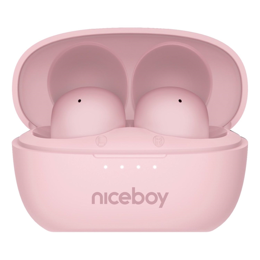 Niceboy Podsie 4 POP - roosad juhtmevabad kõrvaklapid 400 mAh + 2x 40 mAh IPX4