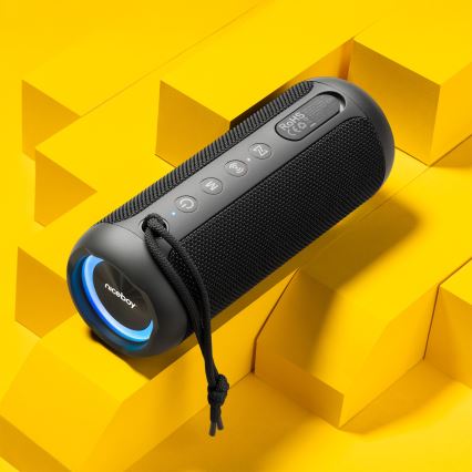 Niceboy Polaris - LED Juhtmevaba kõlar mikrofoniga 30W/4000 mAh IPX7 must