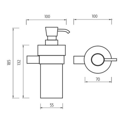 NIMCO BR 11031KN-26 - Seebidosaator seinale BORMO 300 mm valge/läikiv kroom