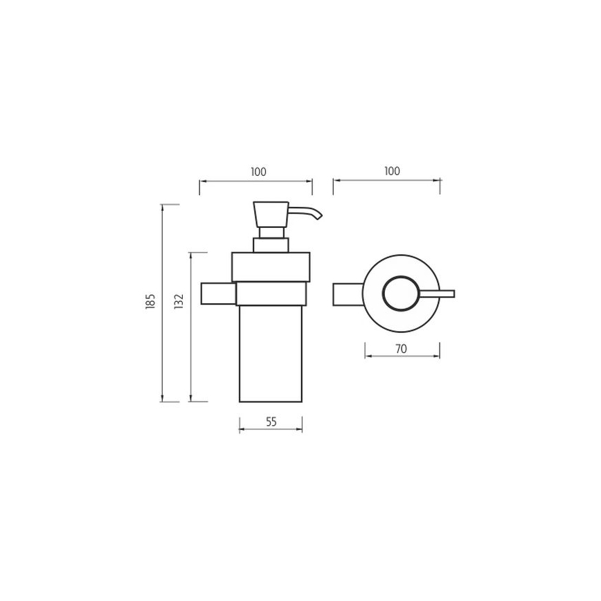 NIMCO BR 11031KN-26 - Seebidosaator seinale BORMO 300 mm valge/läikiv kroom