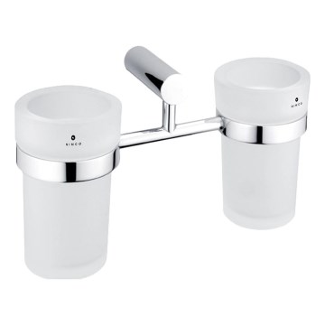 NIMCO BR 11058DW-26 - Seinale kinnitatav hambaharja hoidik BORMO mattklaas/läikiv kroom