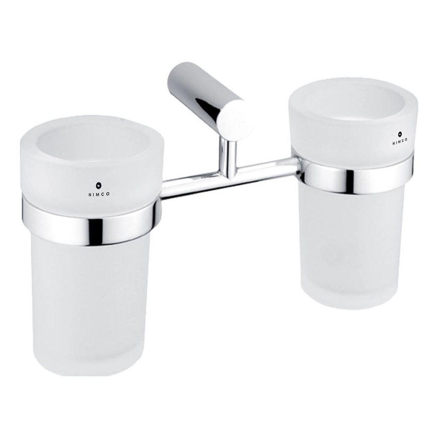 NIMCO BR 11058DW-26 - Seinale kinnitatav hambaharja hoidik BORMO mattklaas/läikiv kroom