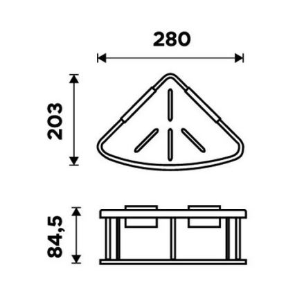 NIMCO Ki 14008-B-26 - Seinariiul duširuumi KIBO läikiv kroom