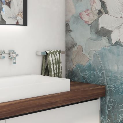 NIMCO MA 29035-26 - Käterätikuhoidja seinale MAYA 36 cm läikiv kroom