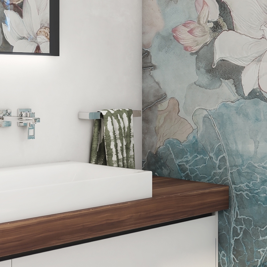 NIMCO MA 29046-26 - Käterätikuhoidja seinale MAYA 46 cm läikiv kroom