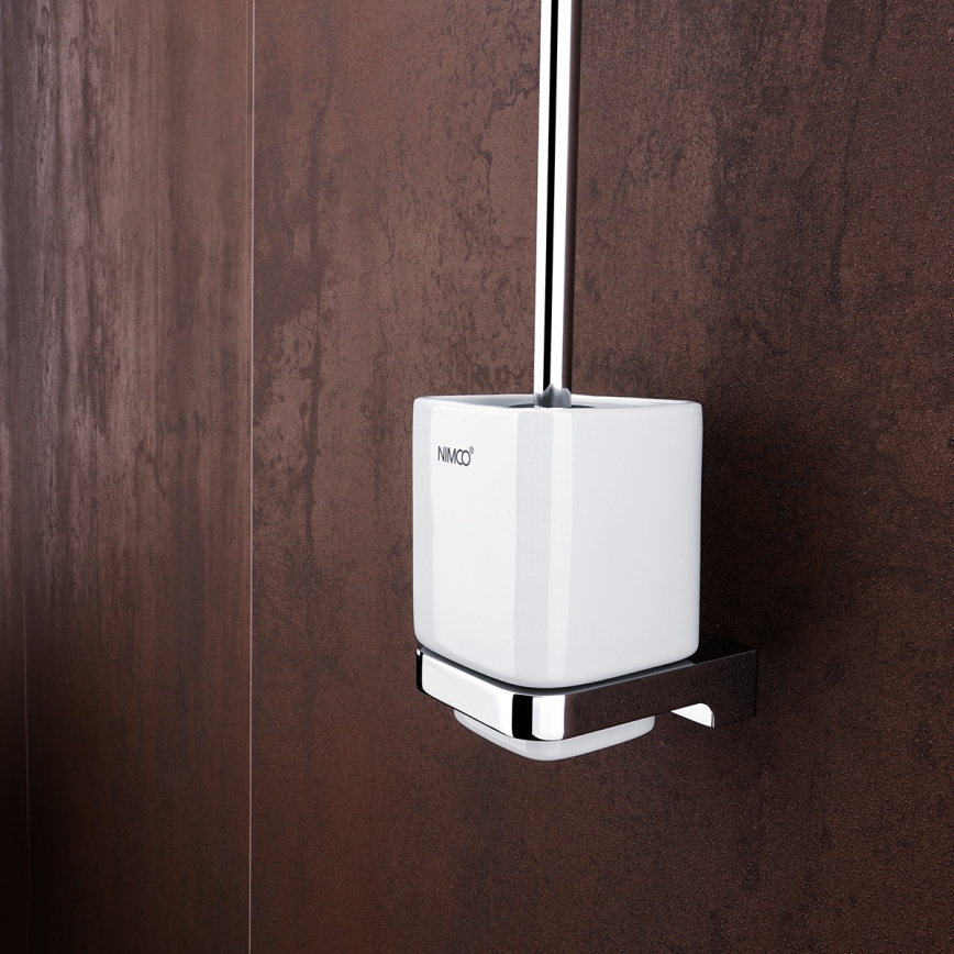NIMCO MA komplekt-94KN-26 - Seinale paigaldatav tualetihari ja WC-paberi hoidik MAYA läikiv kroom