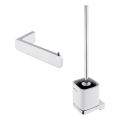 NIMCO MA komplekt-94KN-26 - Seinale paigaldatav tualetihari ja WC-paberi hoidik MAYA läikiv kroom