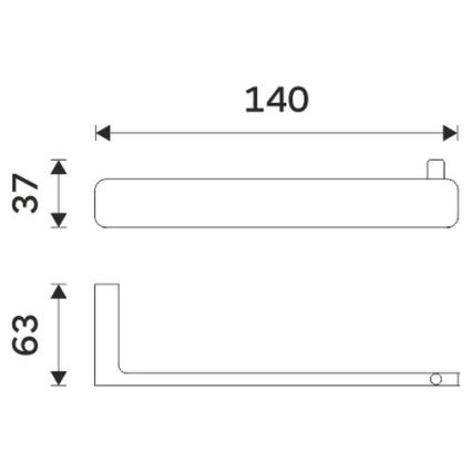 NIMCO MAC 29055-90 - WC-paberi hoidja MAYA matt must