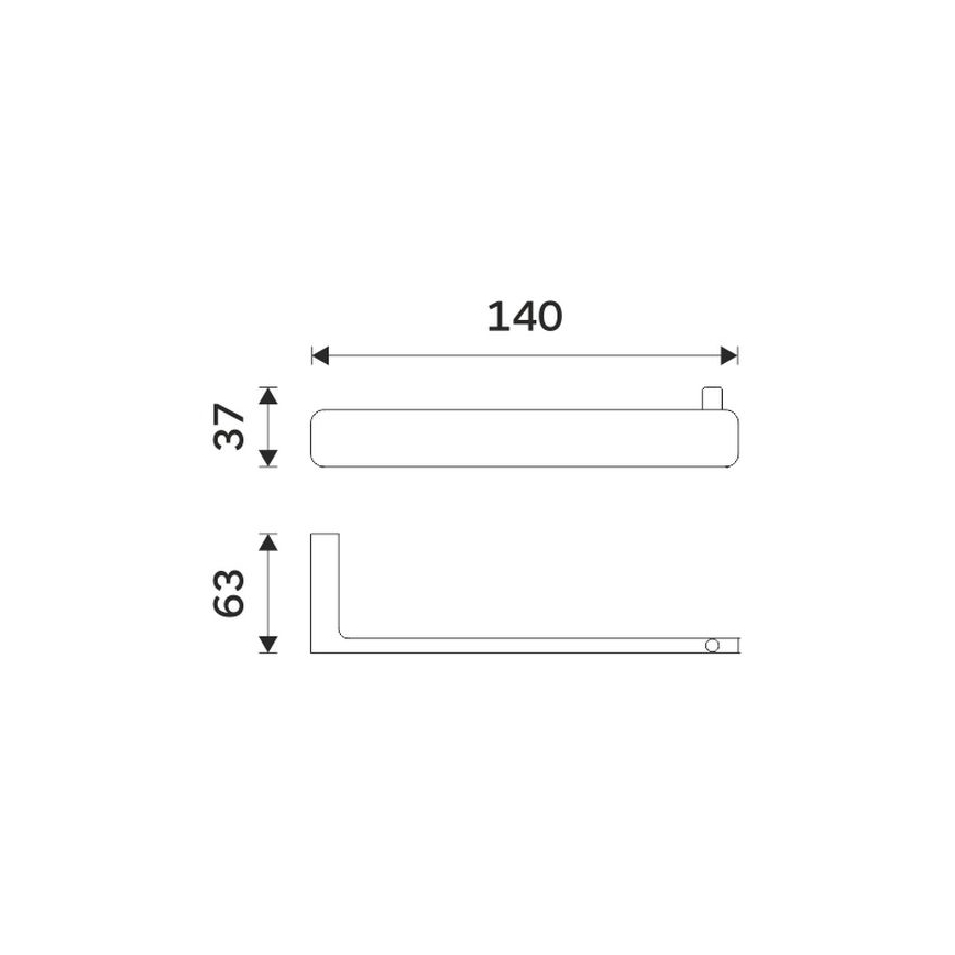 NIMCO MAC 29055-90 - Tualettpaberihoidja  MAYA matt must
