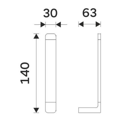 NIMCO MAC 29055R-90 - Tualettpaberihoidja  MAYA matt must