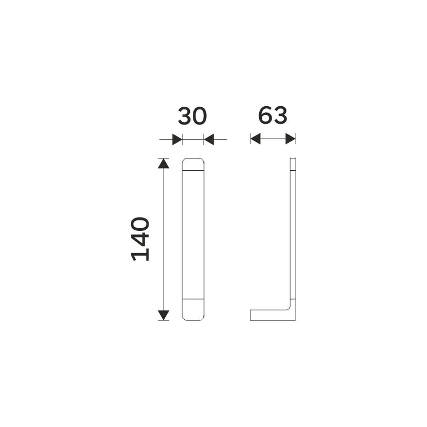 NIMCO MAC 29055R-90 - Tualettpaberihoidja  MAYA matt must
