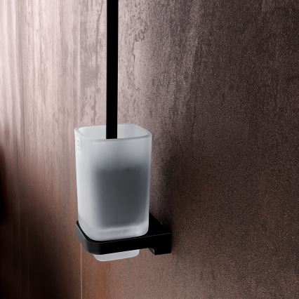 NIMCO MAC 29094CN-90 - Seinale paigaldatav tualetihari MAYA matt klaas/matt must