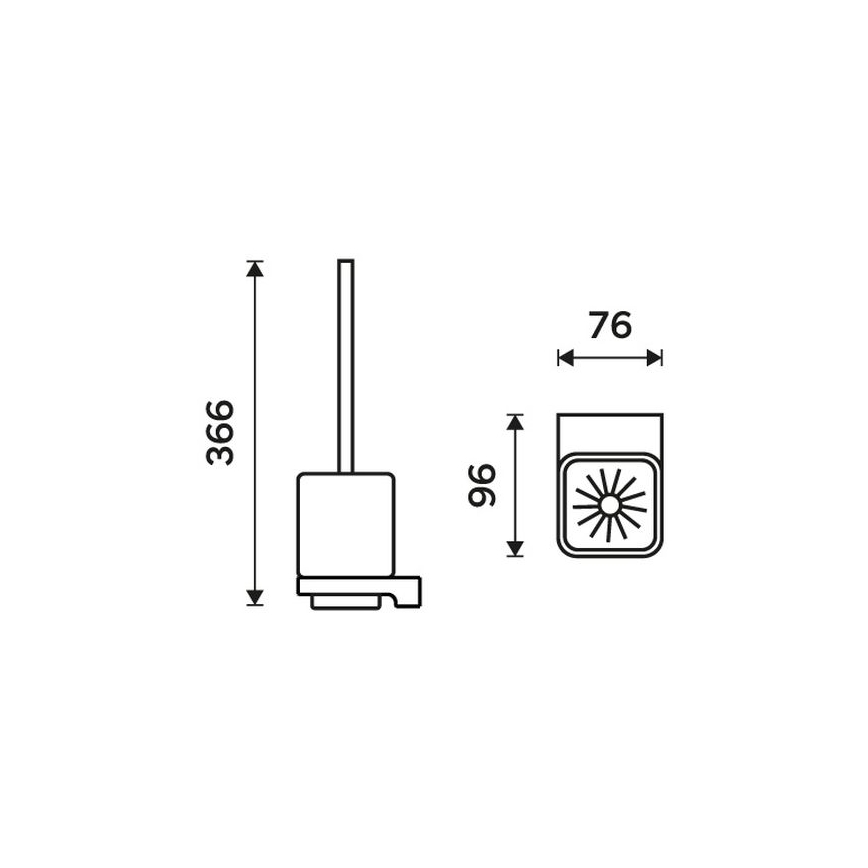 NIMCO MAC 29094KN-90 - Seinale paigaldatav tualetihari MAYA valge/matt must