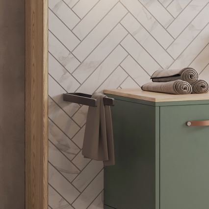NIMCO MAC 29098-90 - Käterätikuhoidja seinale MAYA 37 cm matt must