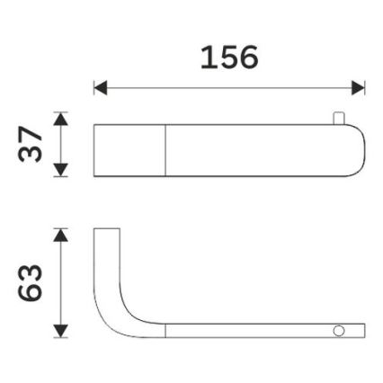 NIMCO NK 30055-26 - Tualettpaberihoidja  NIKAU läikiv kroom
