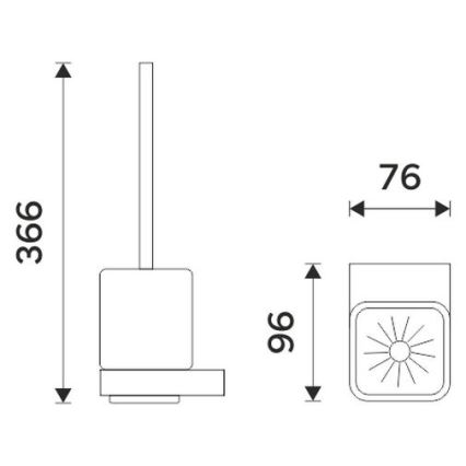 NIMCO NKC 30094KN-90 - Seinale paigaldatav tualetihari NIKAU valge/matt must