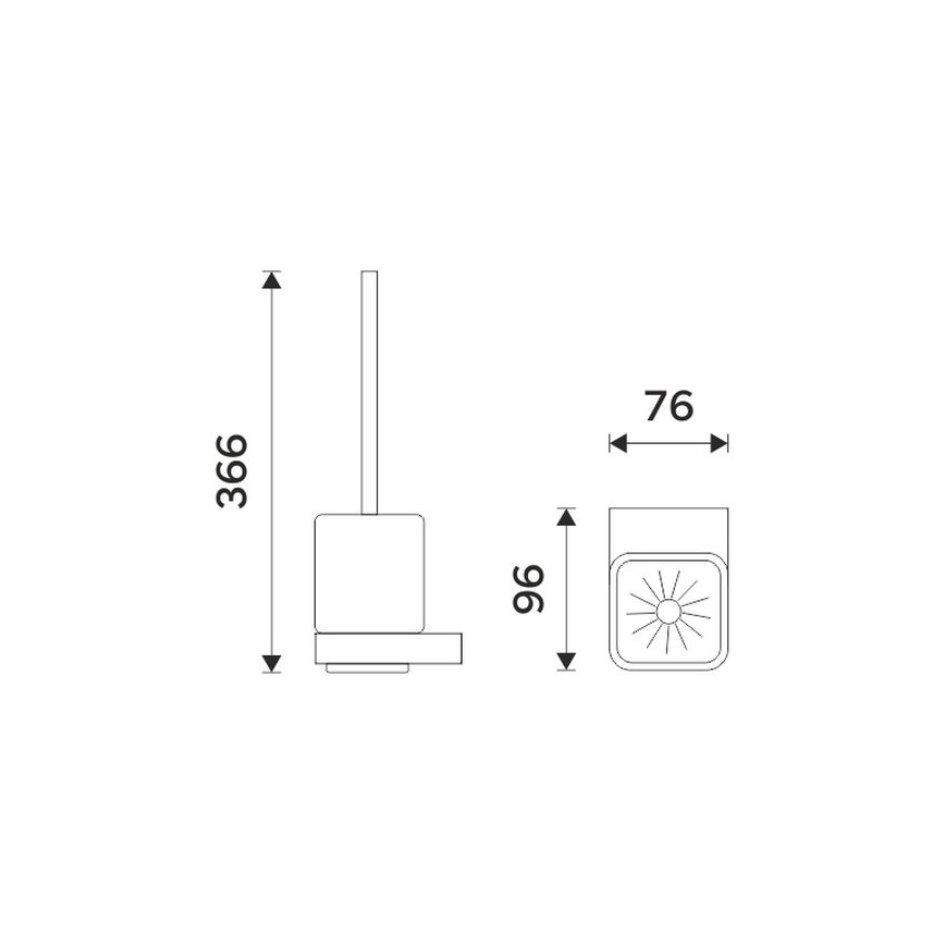 NIMCO NKC 30094KN-90 - Seinale paigaldatav tualetihari NIKAU valge/matt must