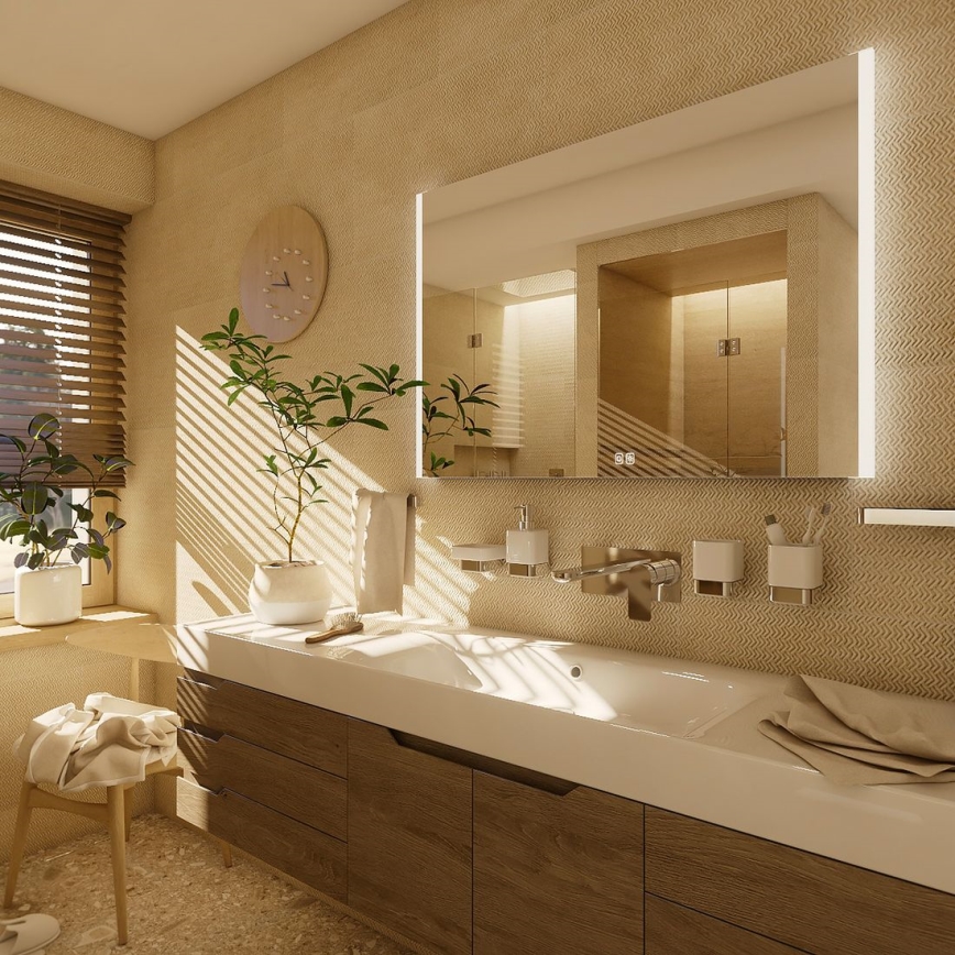 NIMCO ZP 11003VX - Hämardatav vannitoa tagantvalgustusega LED-peegel LED/21W/230V 3000-6500K 70x80 cm IP44