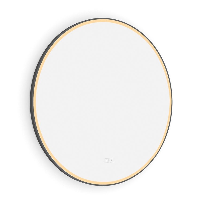 NIMCO ZPC 28001RVX-90 - LED Hämardatav peegli taustvalgustus vannituppa LED/33W/230V 3000-6500K d. 70 cm matt must IP44