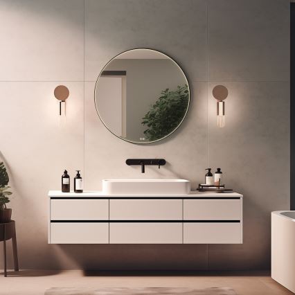 NIMCO ZPC 31000RVX-90 - LED-hämardatav vannitoa tagantvalgustusega peegel LED/20W/230V 3000–6500K Ø 60 cm mattmust IP44