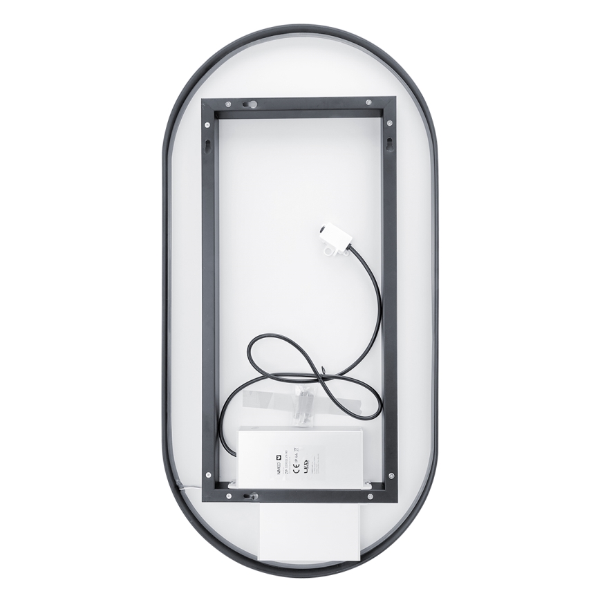 NIMCO ZPC 32002LVX-90 - LED-hämardatav vannitoa tagantvalgustusega peegel LED/25W/230V 3000-6500K 80x40 cm matt must IP44