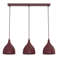 NOAK CLASSIC rippvalgusti kaabliga 3xE27/15W/230V bordoopunane